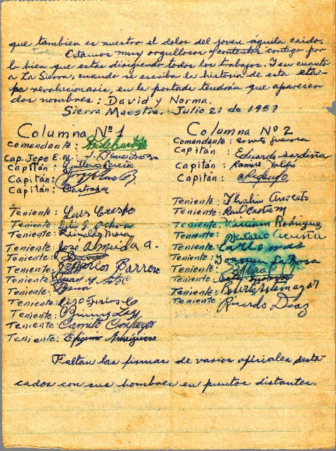 Carta por la muerte de Josué País